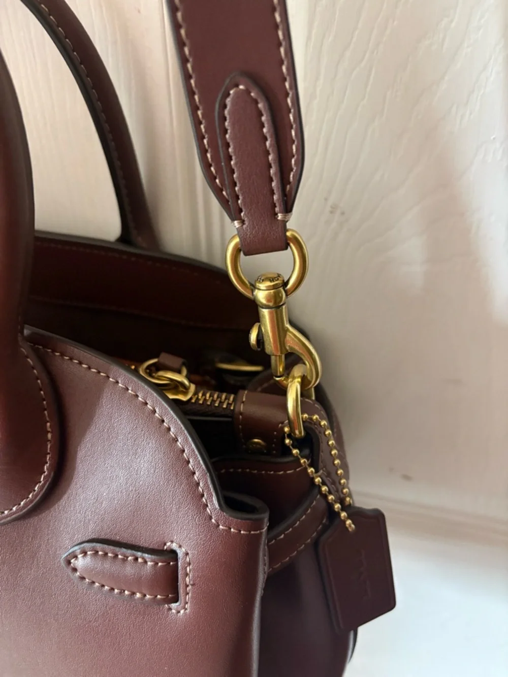 Dark Brown Coach Empire Carryall 26 - Picture 10 of 12